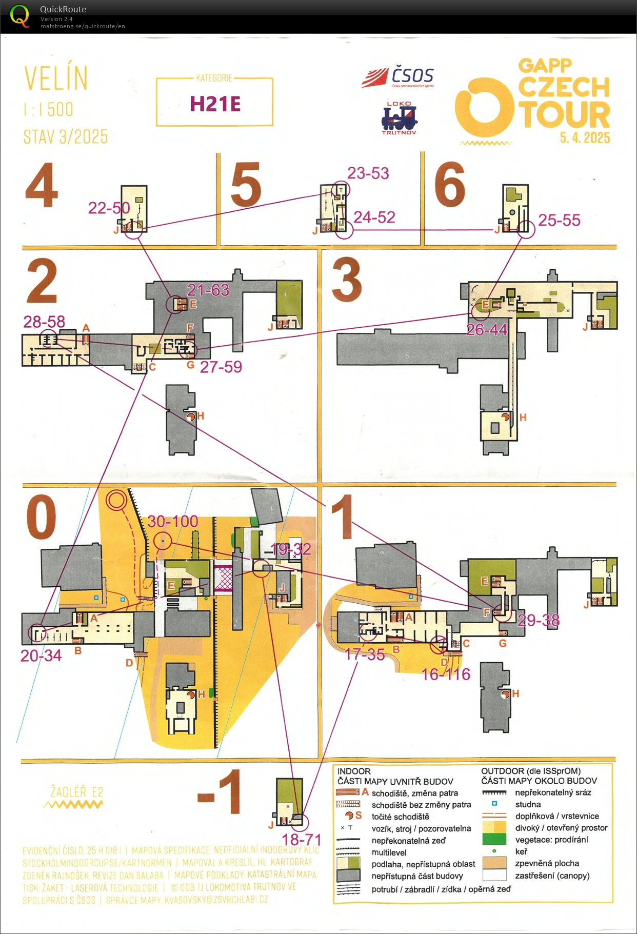 Czech O-Tour Žacléř E2 (H21E) - indoor (2025-04-05)