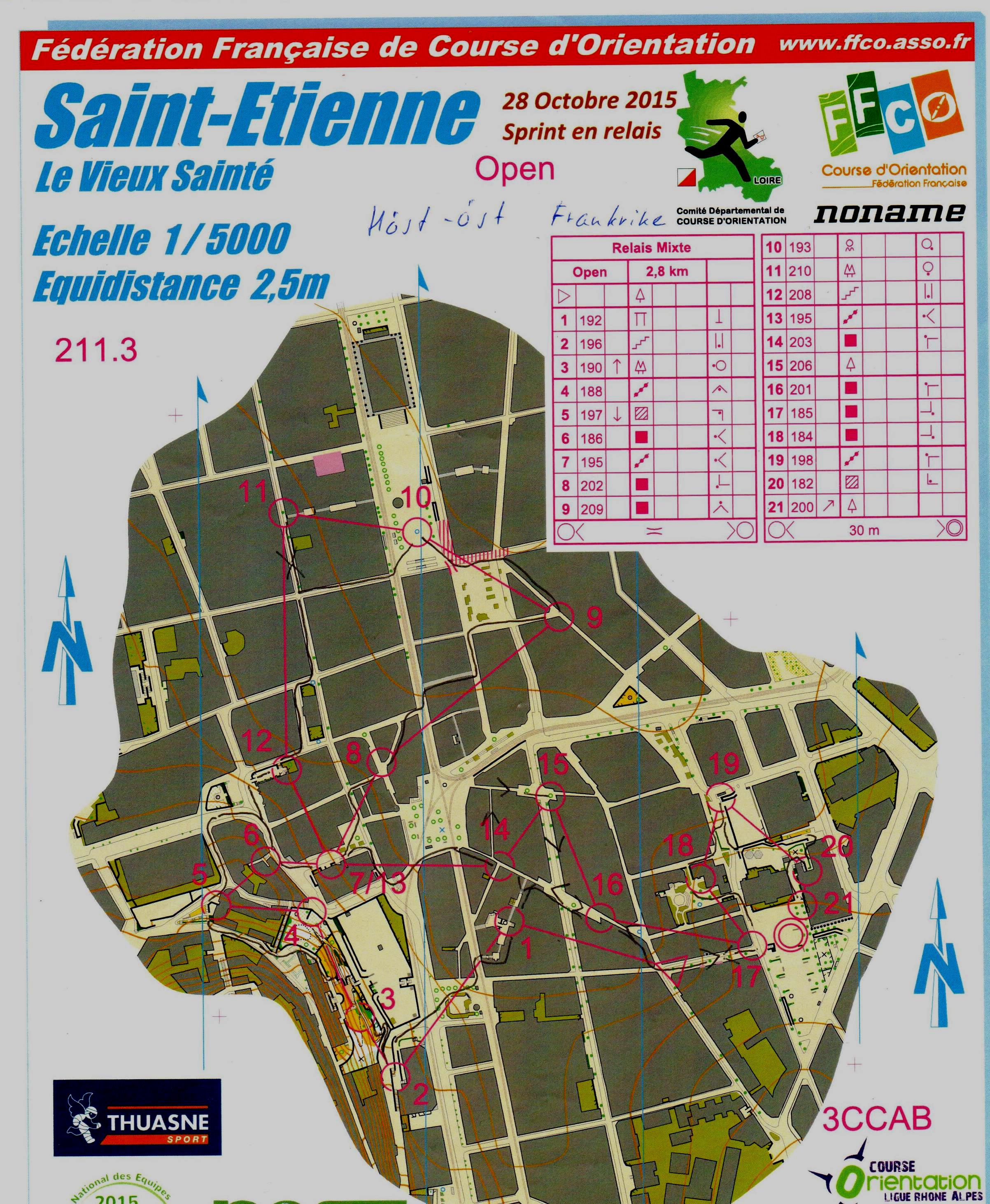 Saint Etienne, sprintstafett (2015-10-28)