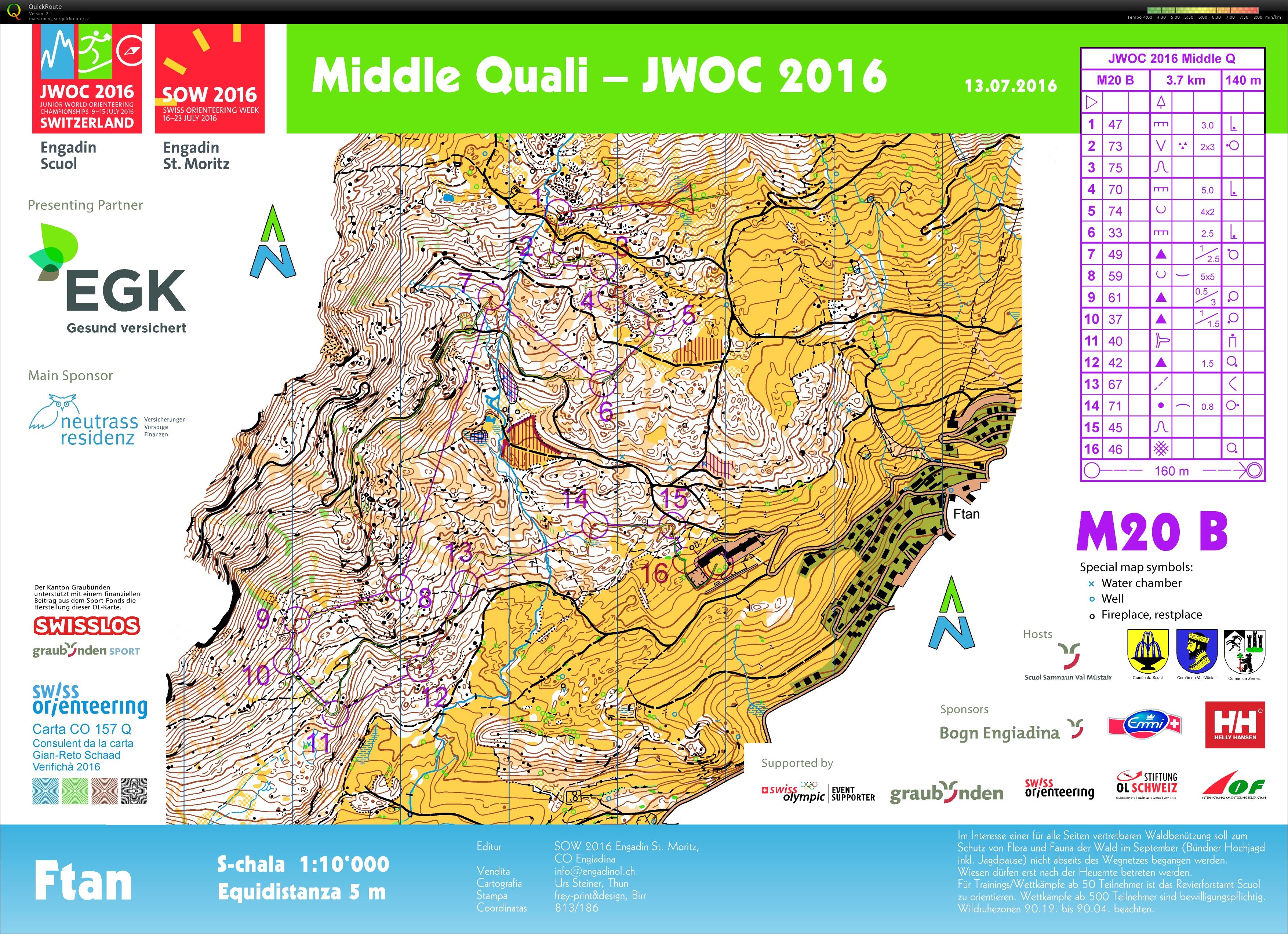 JWOC Middle Qualification heat B (13/07/2016)