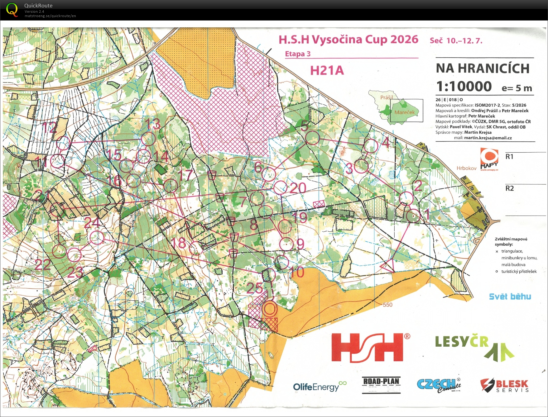 HSH Vysočina Cup Seč - chasing start E3 (H21A) (2026-07-12)