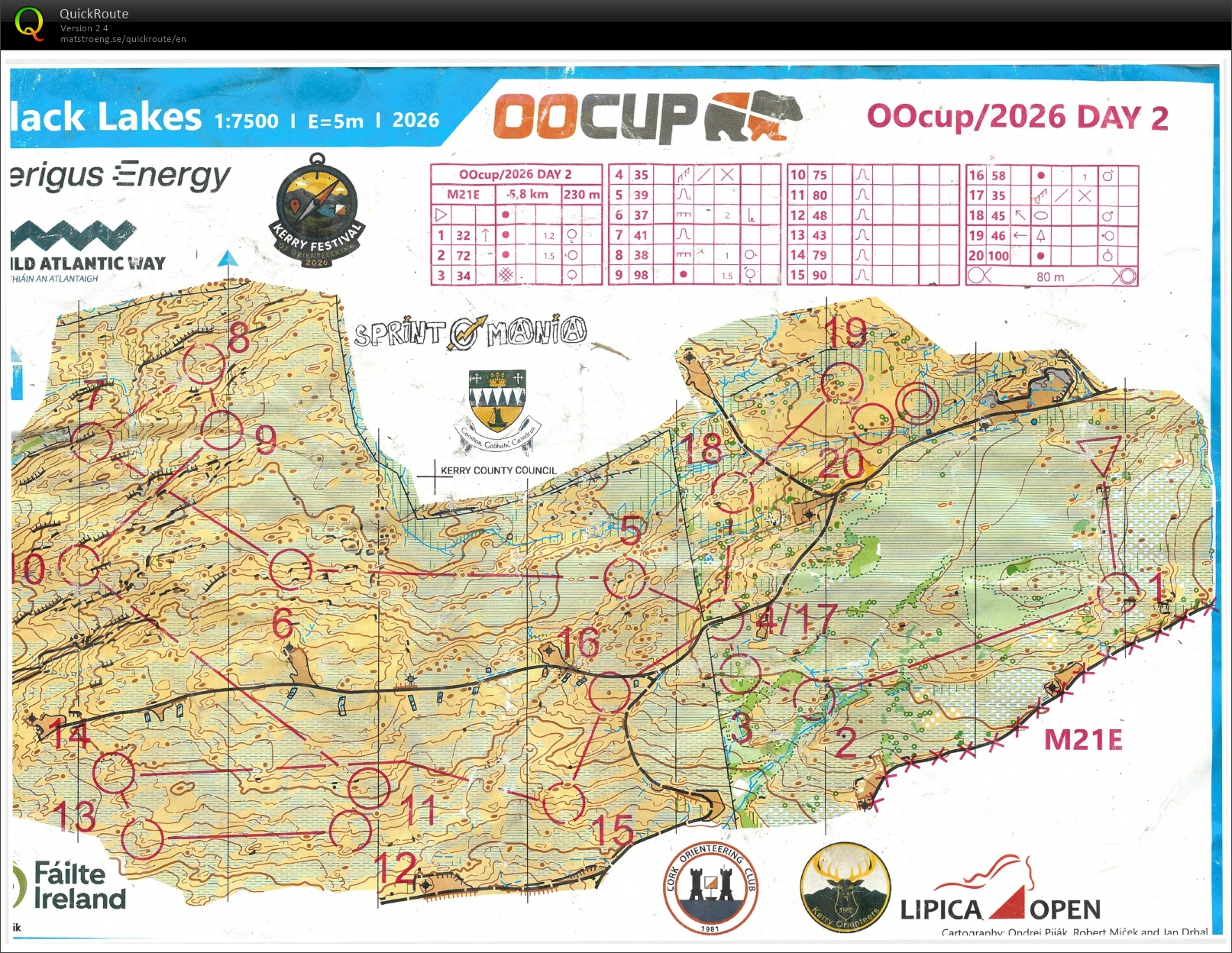 OOCup Killarney - middle E2 (M21E) (2026-07-27)