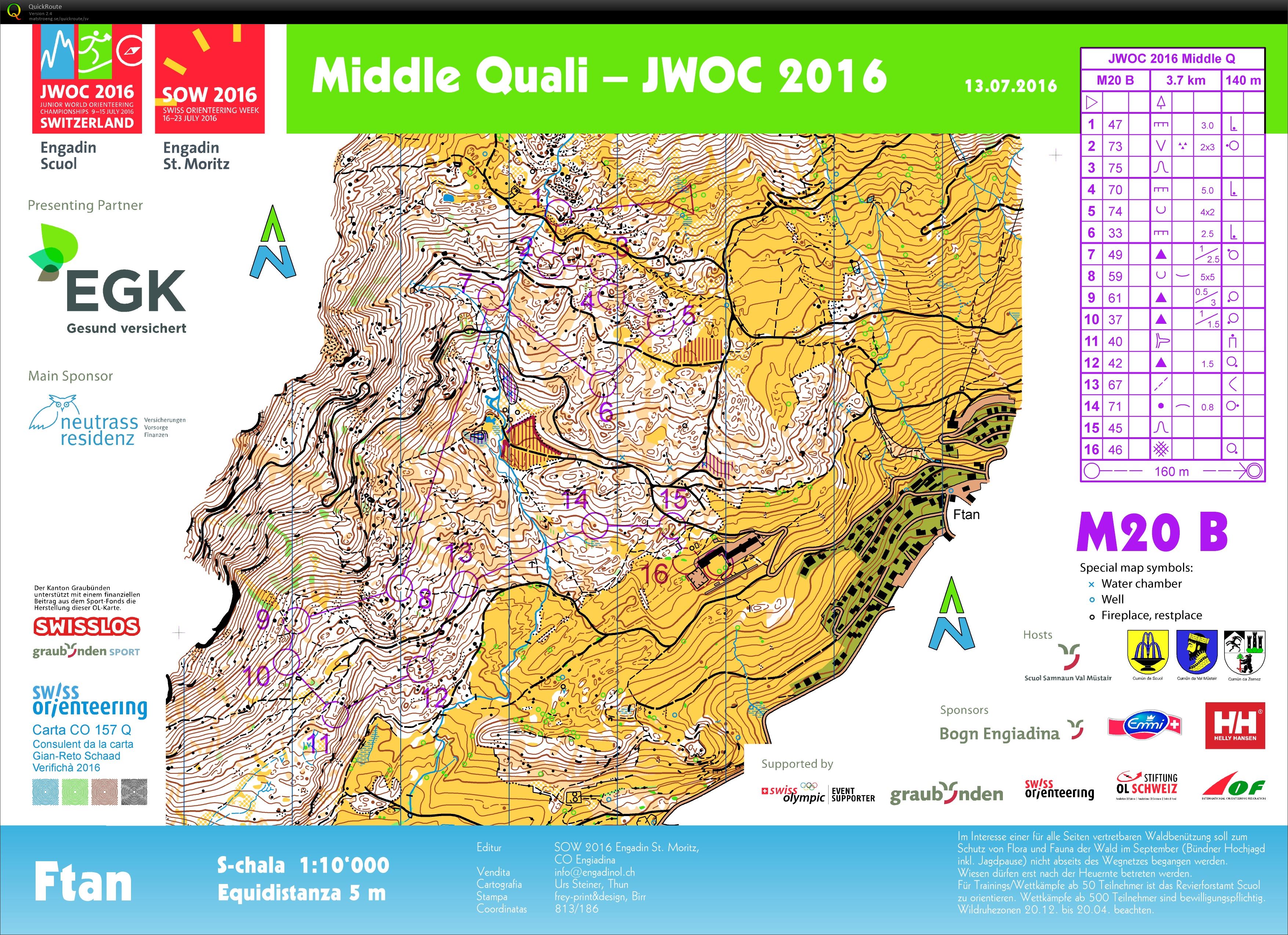 JWOC Middle Qualification heat B (13.07.2016)